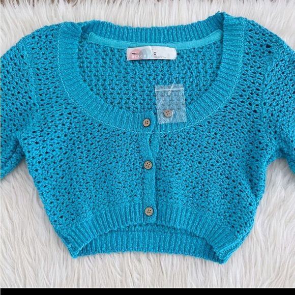 Free People Blue Knit Cardigan - Picture 3 of 9